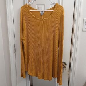 Old Navy Mustard Ribbed XL Top